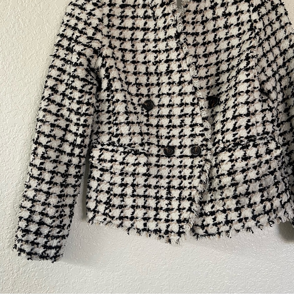 Ann Taylor Black and White Houndstooth Blazer - Picture 4 of 9